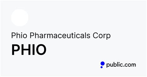 PHIO Phio Pharmaceuticals Corp - Stock Discussion, Stock Forum, …