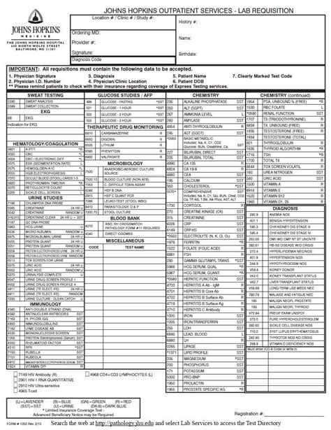 PHLEBOTOMY SUPPLIES LAB REQUISITION FORM A laboratory requisition