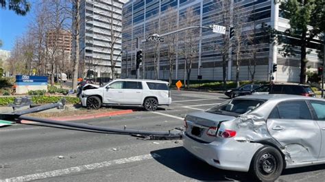 PHOTO: Injuries reported in collision that knocked down traffic signal in Concord