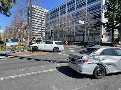 PHOTO: injuries reported in collision that knocked down traffic signal in Concord