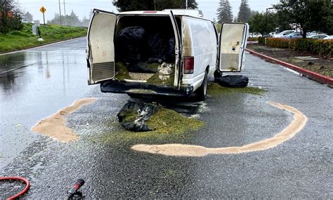 PHOTOS: Van full of marijuana explodes on Highway 101