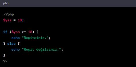 PHP Kod Örnekleri (PHP Code Samples). 