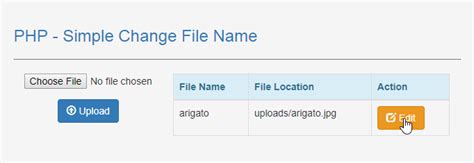 PHP Simple Change File Name SourceCodester