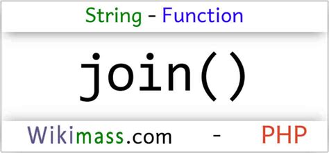 PHP join() Function - W3Schools