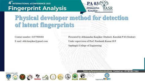 Physical developer method for detection of latent fingerprints: A ... - wintechmobiles.com