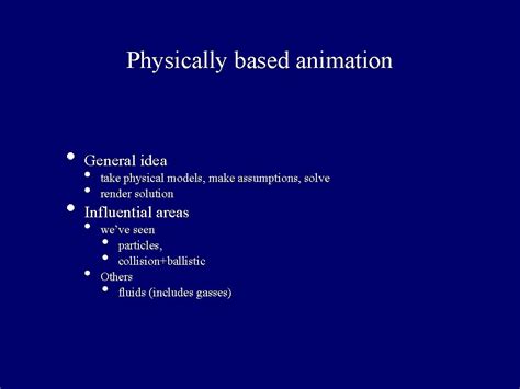 Physically based animation - muktibox.com