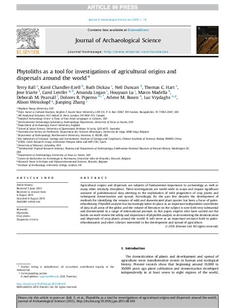 Phytoliths as a tool for investigations of agricultural origins and ... - wintechmobiles.com