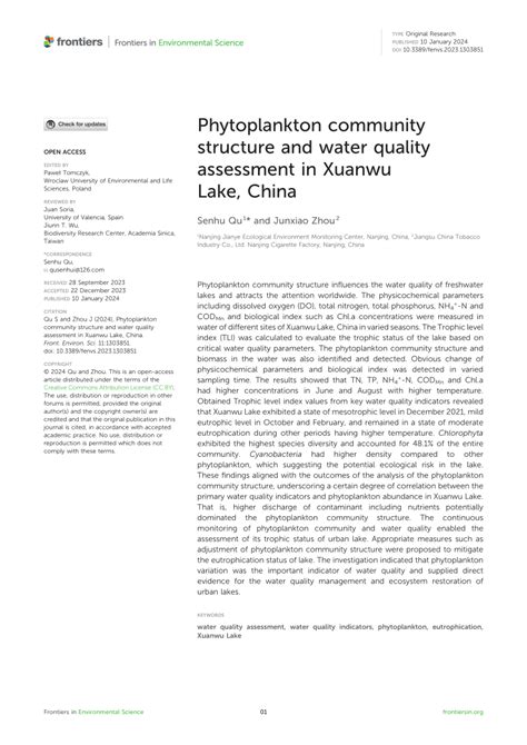 Phytoplankton community structure and water quality - raincitystudios.com