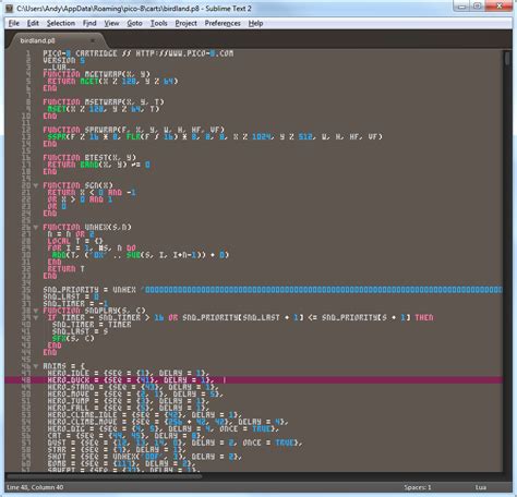 PICO8 Sublime Text 2