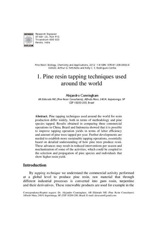 Pine resin tapping techniques used around the world - raincitystudios.com