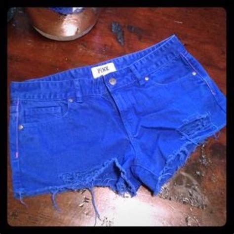 PINK Shorts Victorias Secret Pink Shorts Blue Denim