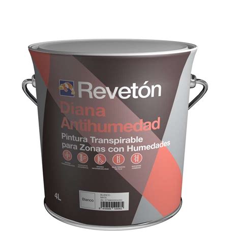 PINTURA ANTIHUMEDAD REVETON DIANA BLANCO 750ML