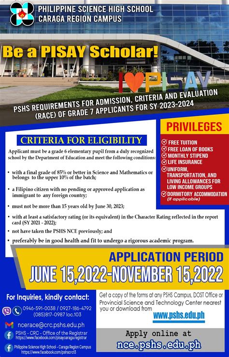 PISAY Scholarship Program for AY 2024-2024 Philippine Go