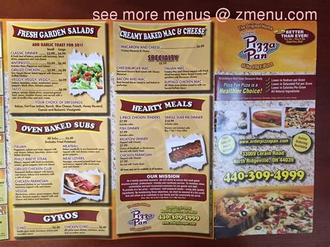 PIZZA PAN, North Ridgeville - Menu, Prices & Restaurant …