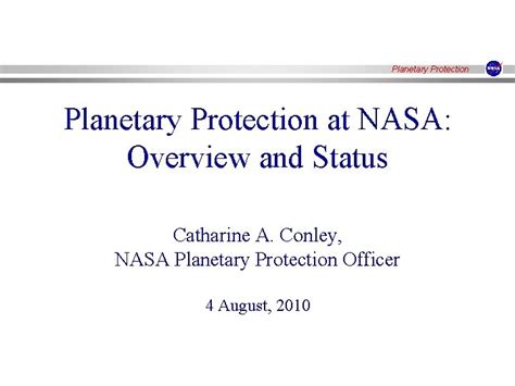 Planetary Protection at NASA: Overview and Status - wintechmobiles.com
