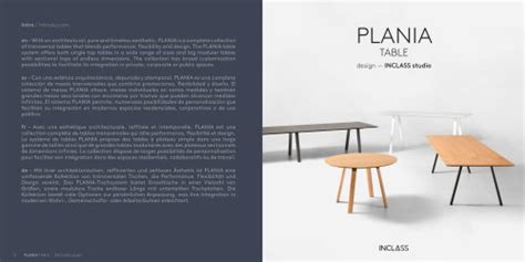 PLANIA Table - INCLASS - PDF Catalogs Documentation