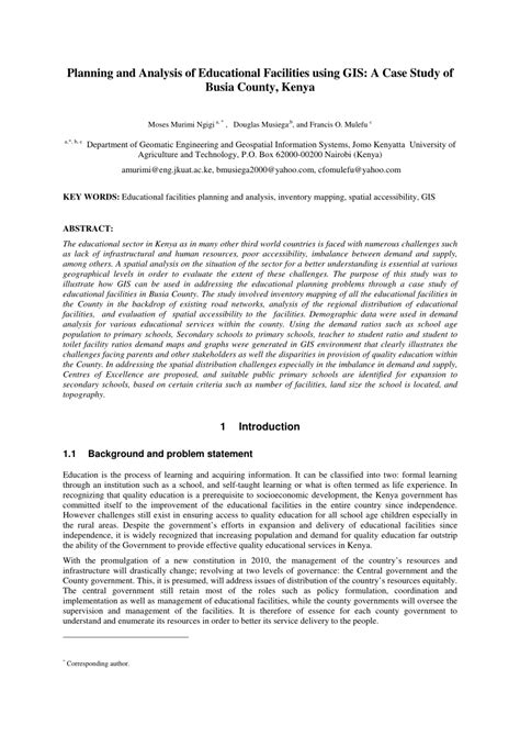 Planning and Analysis of Educational Facilities using - wintechmobiles.com