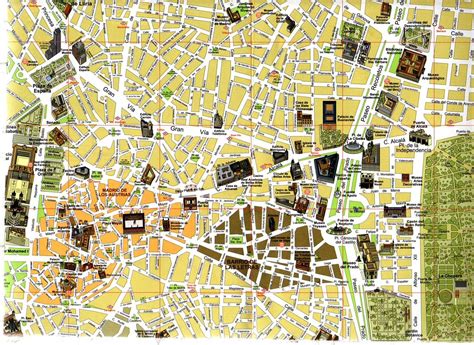 PLANO DEL CENTRO DE MADRID MADRID CITY …