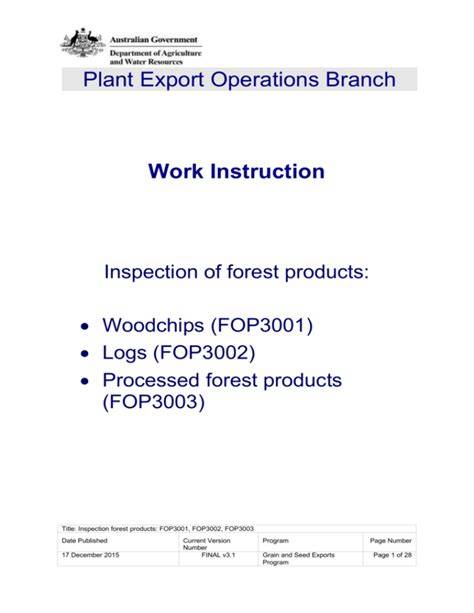 PLANT EXPORT OPERATIONS BRANCH HOR3003: INSPECTION OF NURSERY STOCK ... - raincitystudios.com