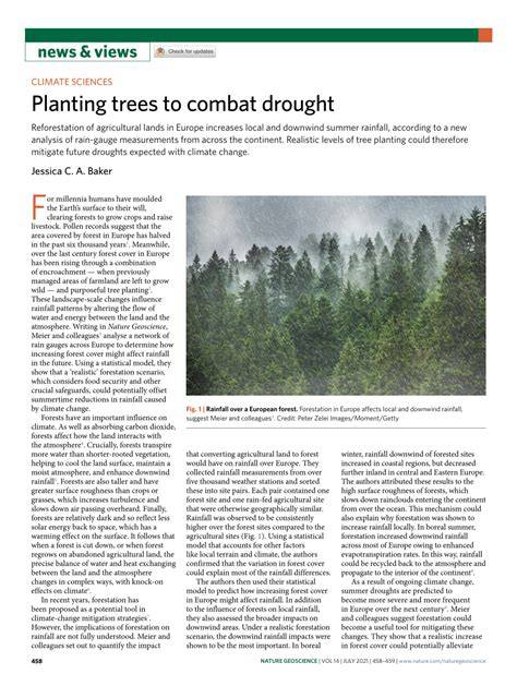 Planting trees to combat drought - Nature Geoscience - raincitystudios.com