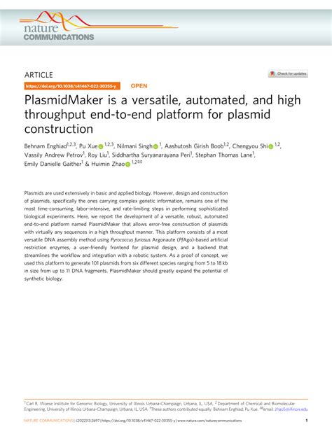 PlasmidMaker is a versatile, automated, and high throughput ... - Nature - muktibox.com