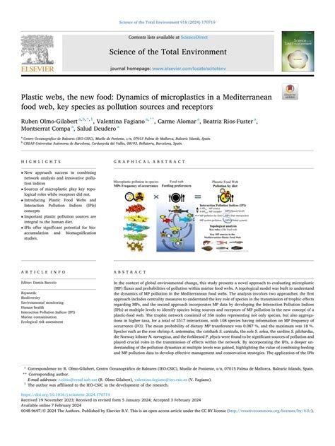 Plastic webs, the new food: Dynamics of microplastics in a ... - muktibox.com