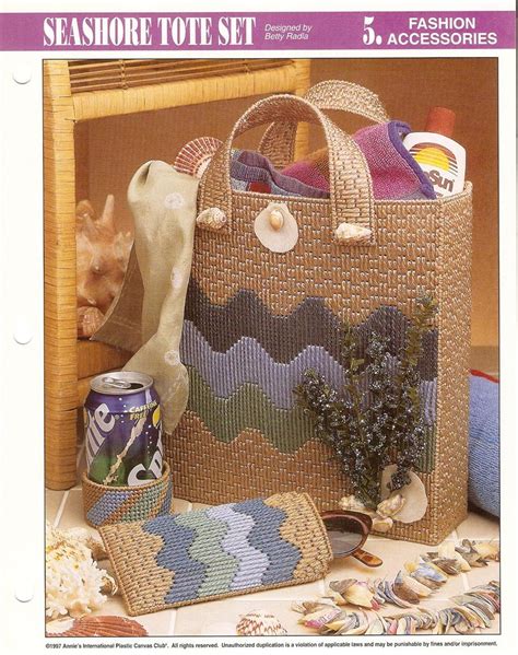 PLASTICCANVASTOTEBAGDESIGNSPATTERNSHEETLEAFLETCHOICEASSORTED