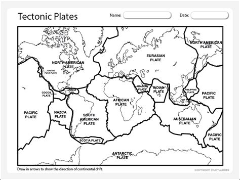 Plate Tectonics Map Printable - wintechmobiles.com