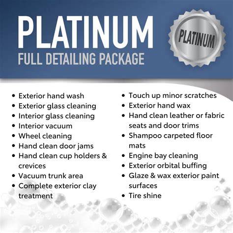 Platinum Detailing Package Premium Full Vehicle Care … - raincitystudios.com