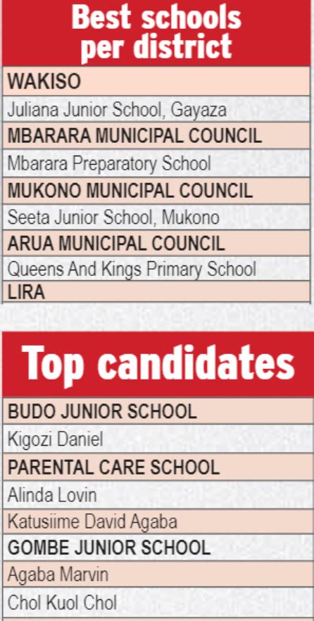 PLE Examination Results Best Schools Rankings - updatesgh