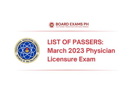 PLE LIST OF PASSERS: March & September 2024 Physician