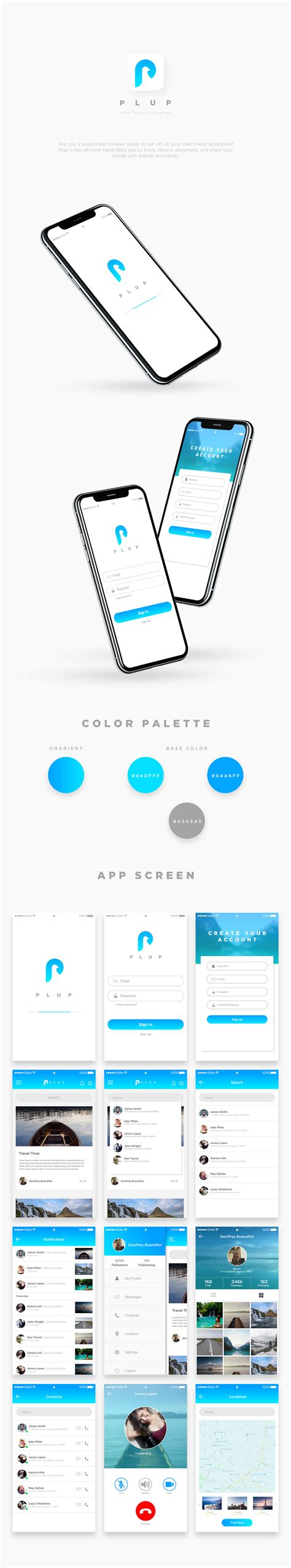 PLUP Travel Blog App on Behance