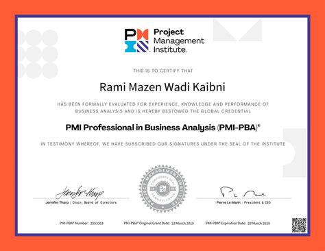 PMI-PBA Prüfungsinformationen