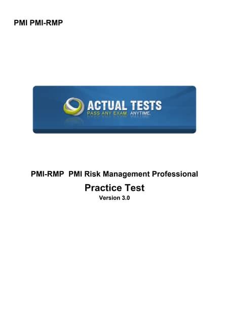 PMI-RMP PDF Testsoftware