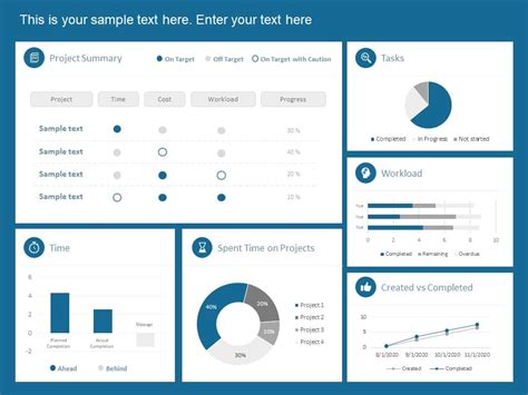 PMO Project Status Dashboard PowerPoint Template SlideUpLift