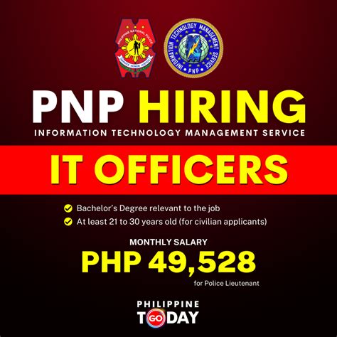 PNP - ITMS Hiring Information Technology Officers