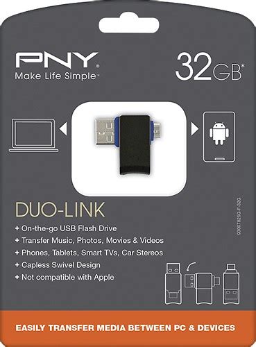 PNY - Duo-Link OTG 32GB USB 2.0/Micro USB Flash Drive