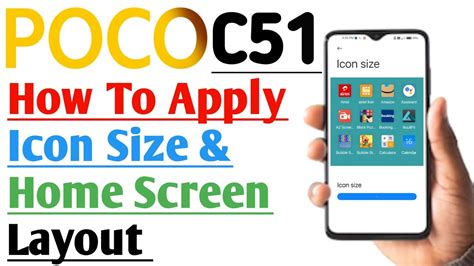 POCO C51 How To Apply Icon Size & Home Screen Layout