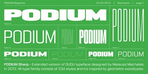PODIUM Sharp Font Fontspring