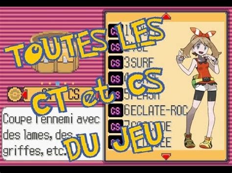 POKEMON RUBIS/SAPHIR : OBTIENS TOUTES LES CT - YouTube