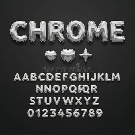Polished Chrome Lettering illustrations - Shutterstock - muktibox.com