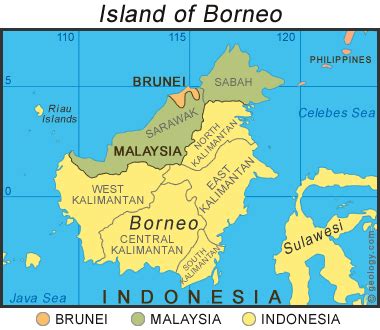 Political Map of Borneo Island - wintechmobiles.com