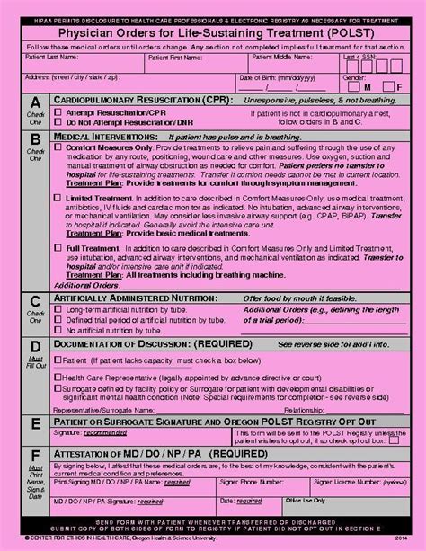 POLST Form & PreHospital DNR Directive The Last Journey