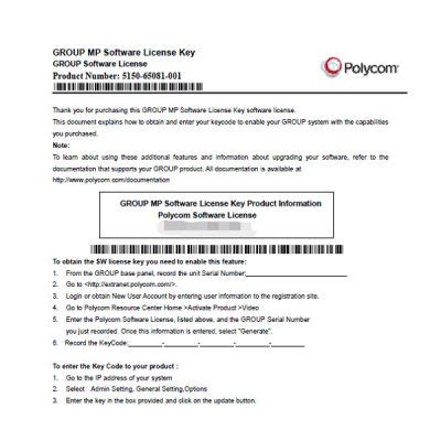 POLY Group Series - Multipoint License - 5150-65081-001