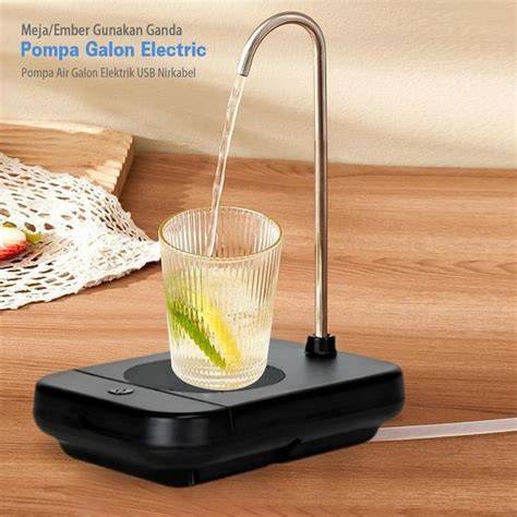 Pompa Galon Electric Dispenser Portable Tatakan Meja Stainless ... - raincitystudios.com