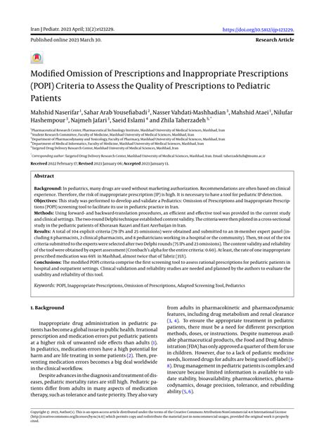 POPI - Prescription And Inappropriate Prescription - All Acronyms