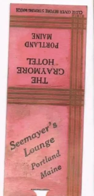 PORTLAND, MAINE MATCHBOOK COVER: GRAYMORE HOTEL …