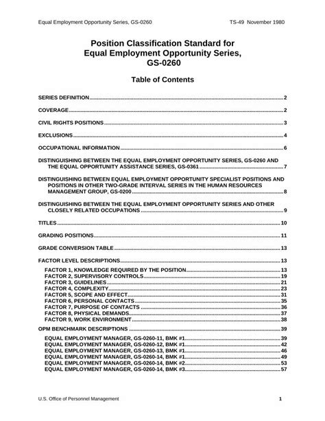 POSITION CLASSIFICATION STANDARD FOR EQUAL …