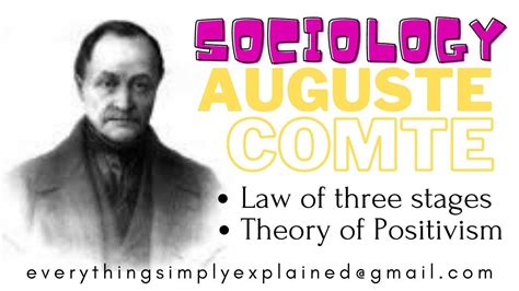 POSITIVE PHILOSOPHY - Theories Sociology Auguste Comte