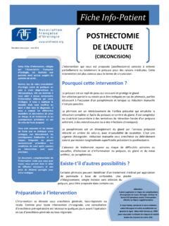 POSTHECTOMIE DE L’ADULTE